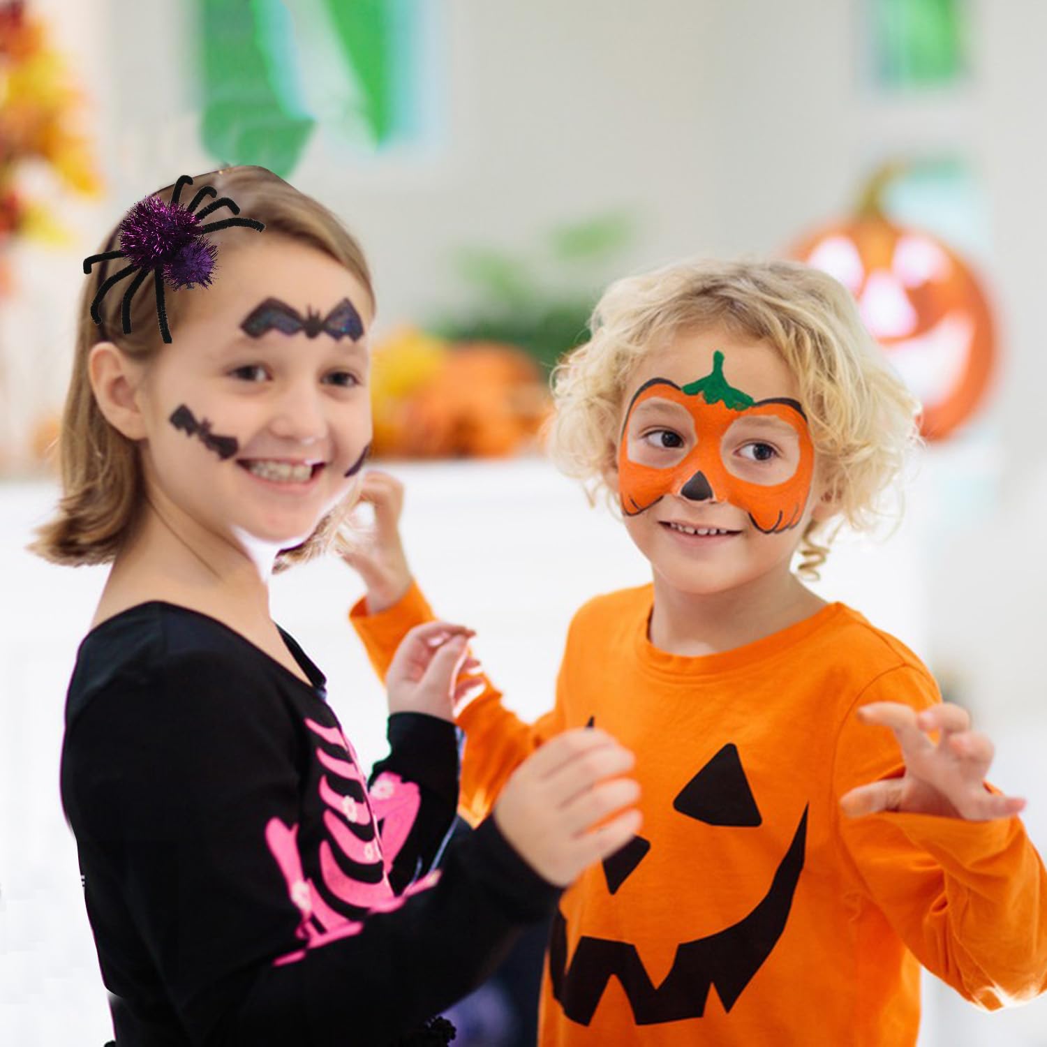 3 pinzas para el cabello de Halloween, pinzas para el pelo de araña, para fiesta de Halloween, cumpleaños, accesorios para el cabello, divertidos