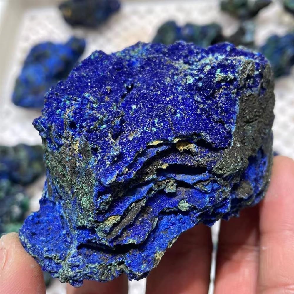 AtkitS Natural Azure Mineral, Piedra Mineral, Cristal Maraquita, Rosa Rojo (Talla 0.71-1.41 oz)