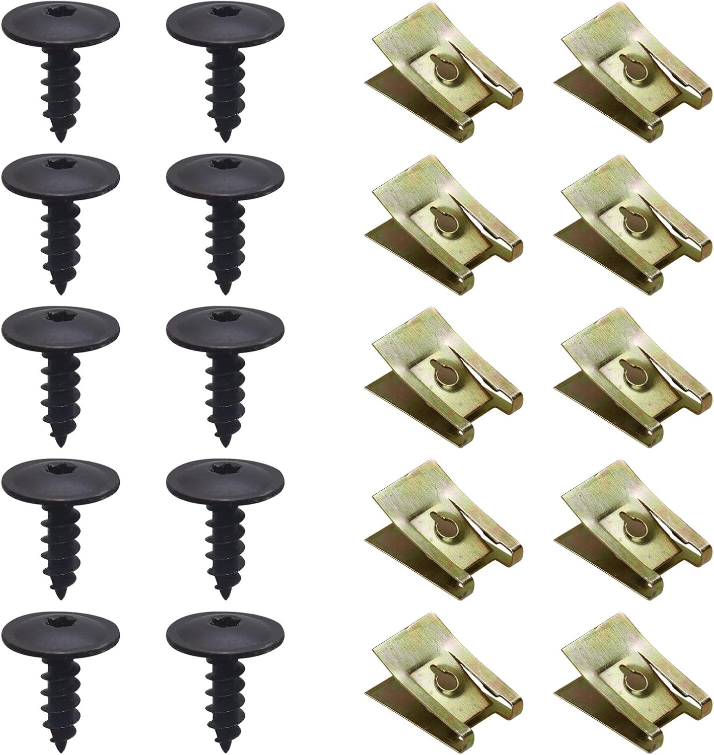 10 juegos de fundas para parachoques de guardabarros, cubierta de parachoques delantero, pernos de parachoques delantero, protectores contra