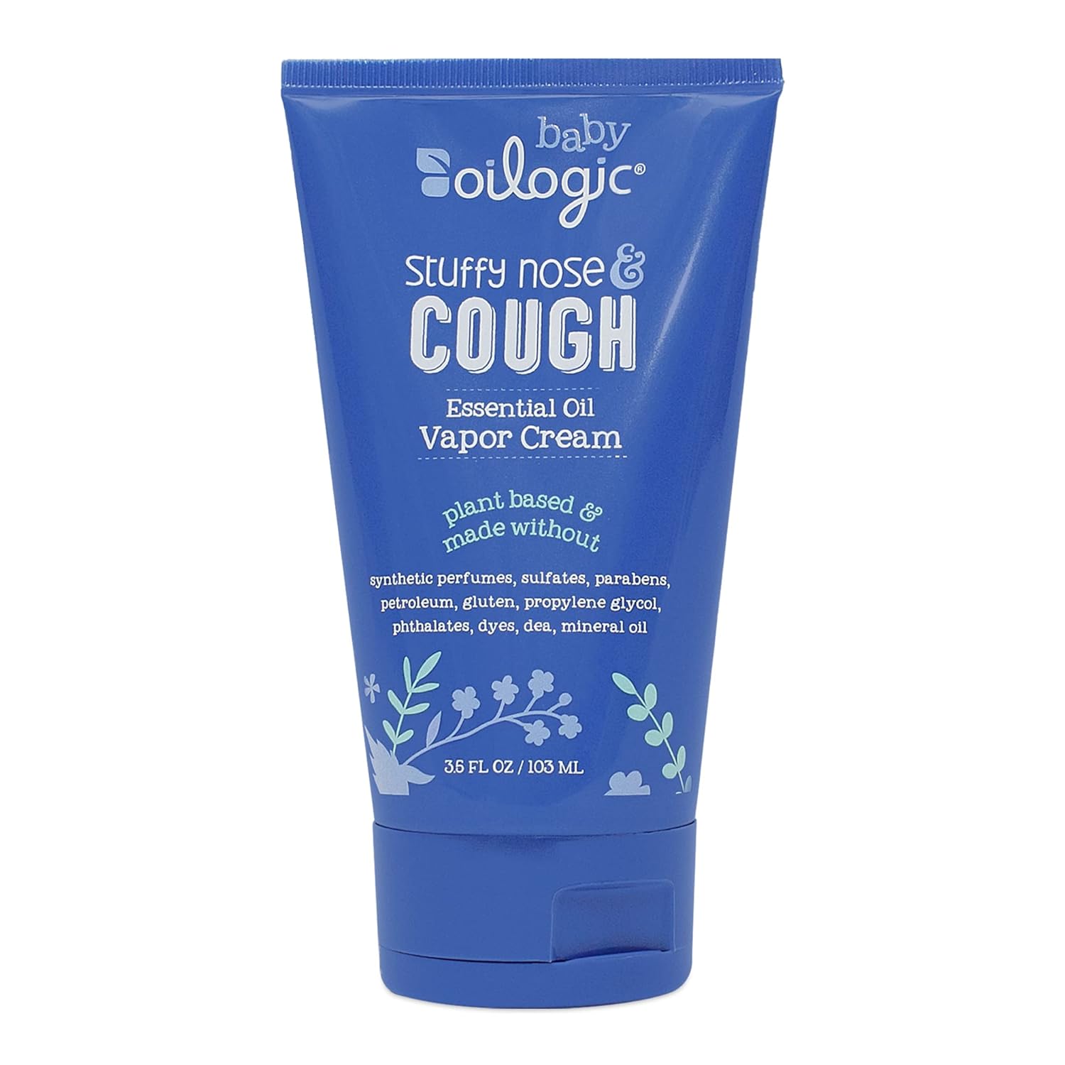 Oilogic Crema de vapor calmante, nariz tapada y tos – Alivia la tos y el resfriado del bebé con todos los aceites esenciales naturales – Alivio de