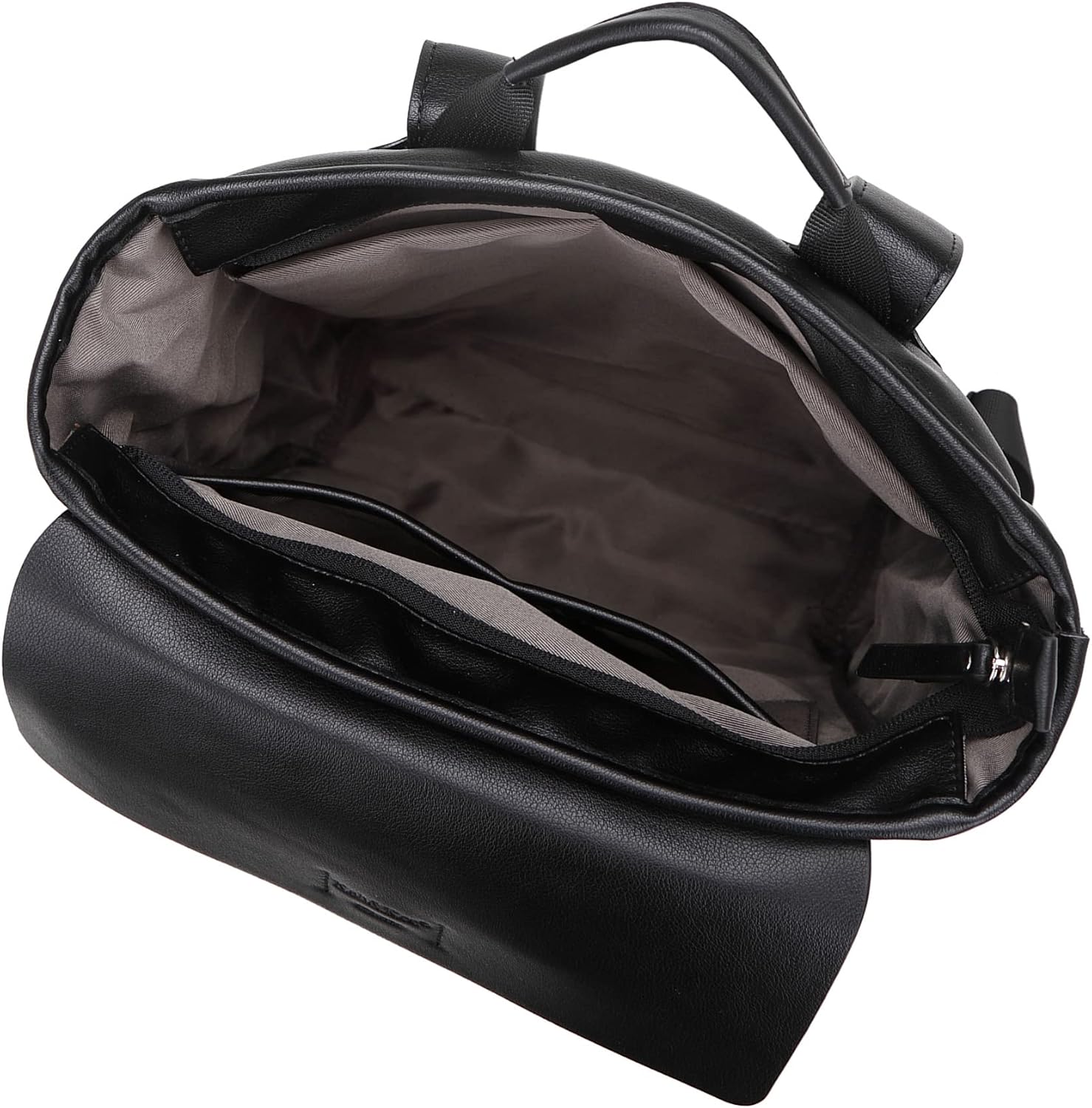 Kah&Kee Feaux – Mochila de cuero para mujer, mochila casual de viaje con compartimento para laptop, 13 pulgadas, Negro, M, Casual