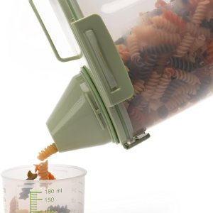 Recipiente de almacenamiento de alimentos, sellado hermético y recipiente de plástico transparente de grado alimenticio, sin BPA, taza medidora, Recipiente de almacenamiento de alimentos, sellado hermético y recipiente de plástico transparente de grado alimenticio, sin BPA, taza medidora,