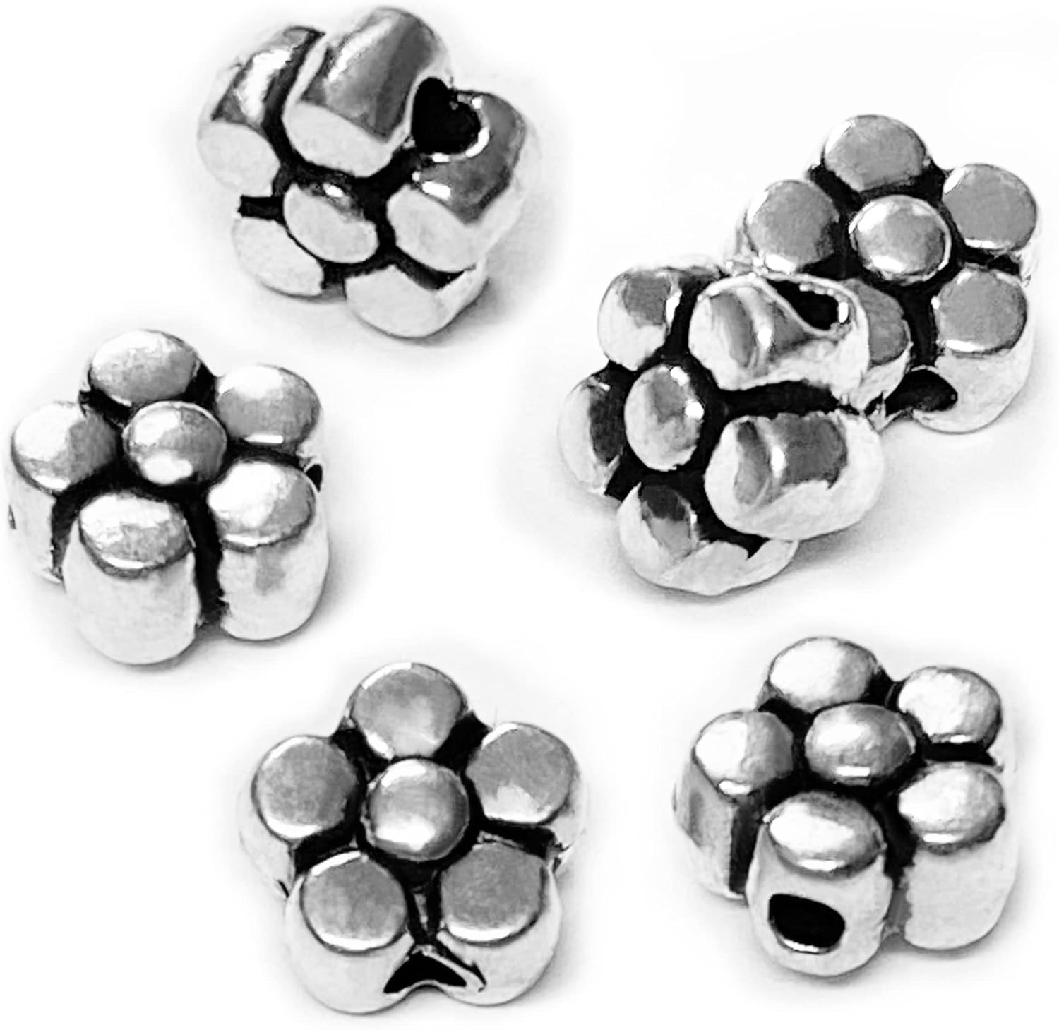 Pétalos de flores planas joyería espaciador cuentas hallazgos de joyería abalorios surtido de bricolaje accesorios para pulseras, collares,