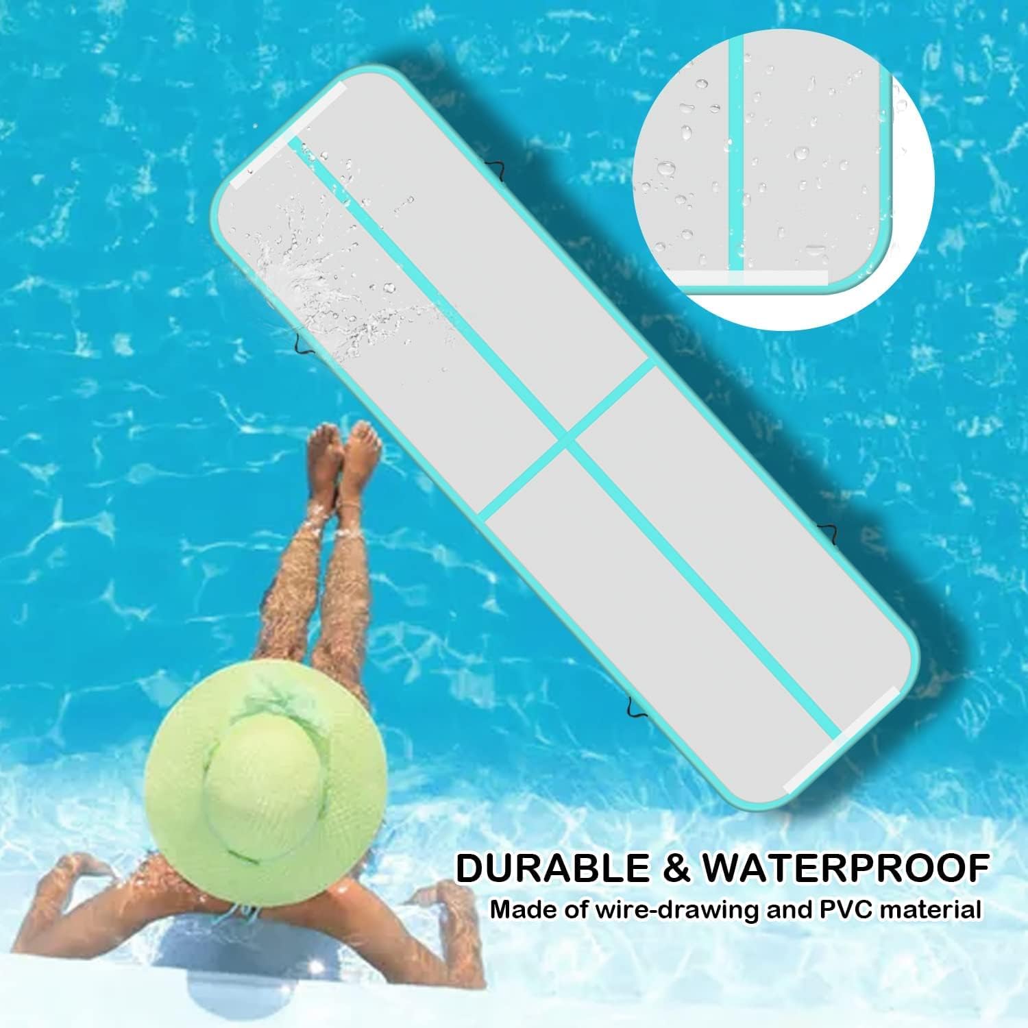Tapete inflable de gimnasia de aire para regalo de Navidad, 13 pies, 16 pies, 20 pies, tapete de gimnasia para pista de secadora, 48 pulgadas de