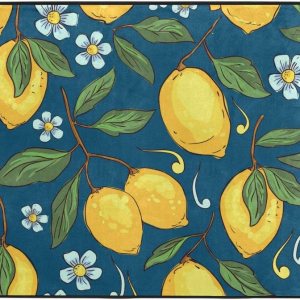 ALAZA – Tapete para puerta de interior y exterior, antideslizante, suave, lavable, color amarillo y azul marino, 1 unidad, 24 x 36 pulgadas ALAZA – Tapete para puerta de interior y exterior, antideslizante, suave, lavable, color amarillo y azul marino, 1 unidad, 24 x 36 pulgadas