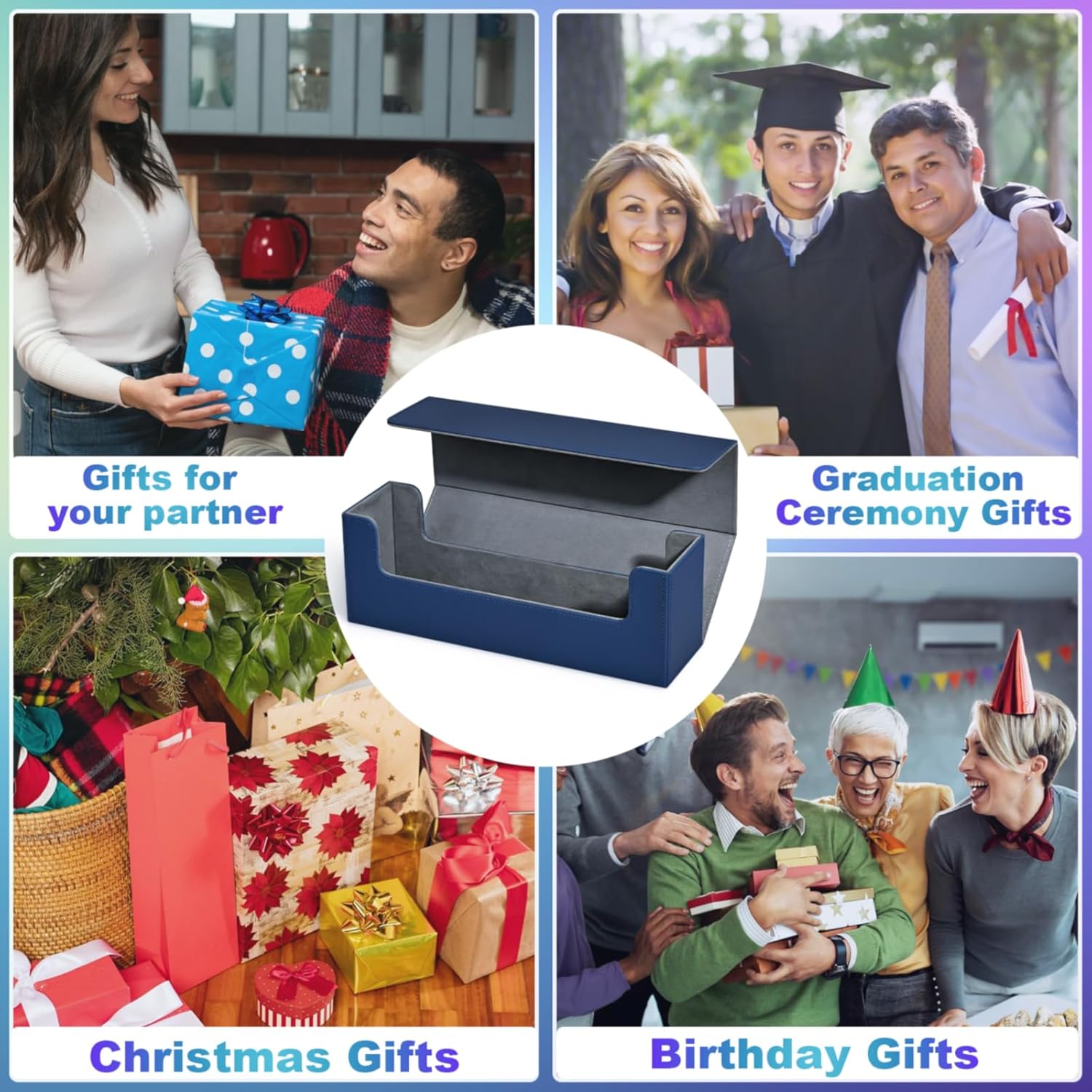 Caja de almacenamiento de tarjetas para tarjetas intercambiables, funda de cartas premium con capacidad para más de 600 tarjetas de una sola funda