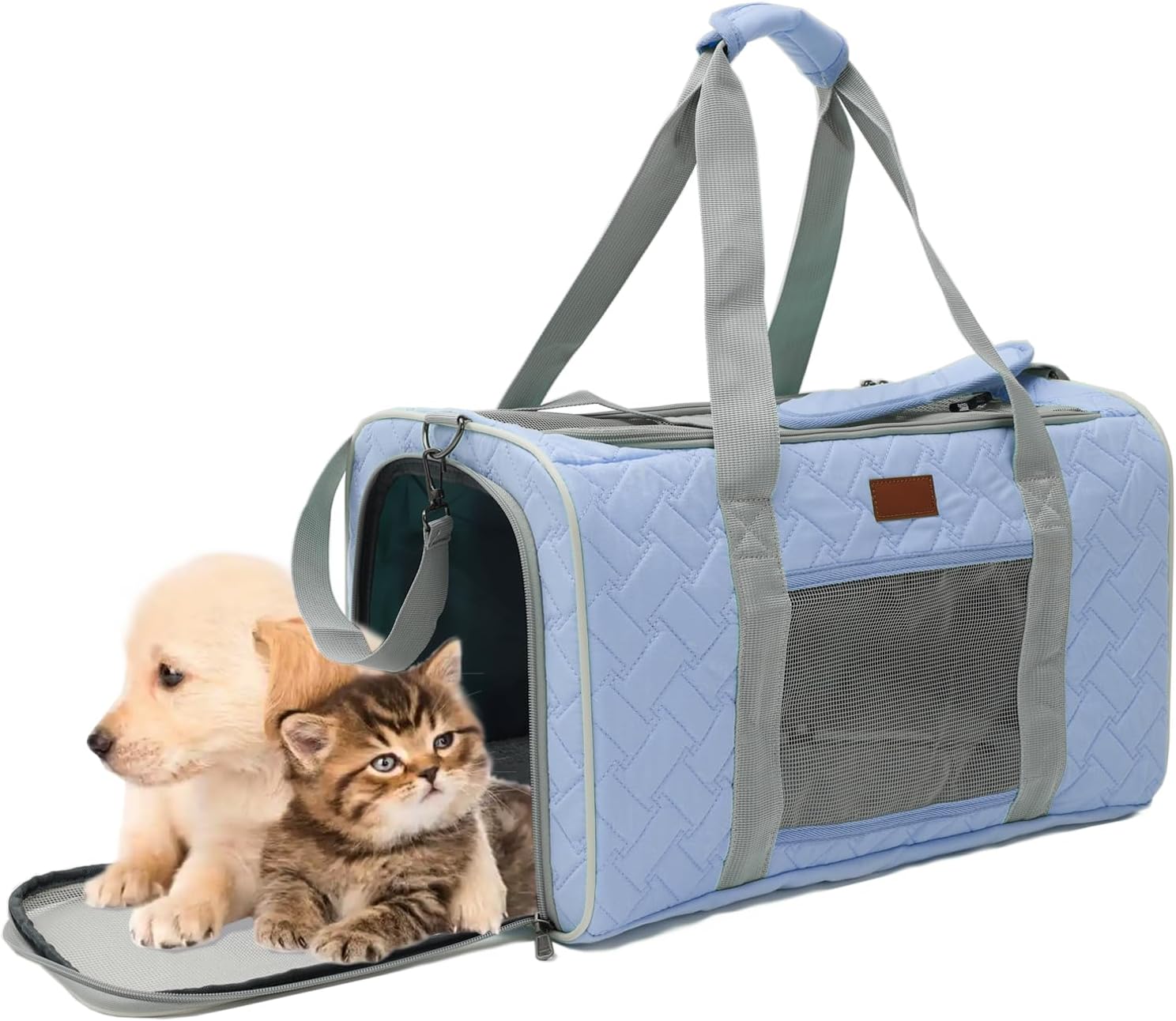 HSC – Transportador de mascotas para gatos, bolsa acolchada de cara suave para mascotas, funda de equipaje temporal, para viajes, al aire libre, ir