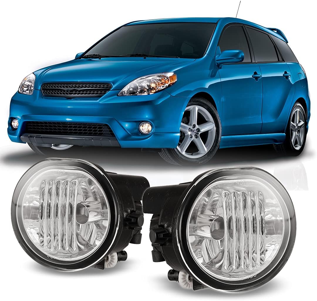 CPW Luces antiniebla compatibles con Toyota MatrixPontiac Vibe 2003, 2004, 2005, 2006, 2007 y 2008, luces antiniebla de conducción + interruptor +
