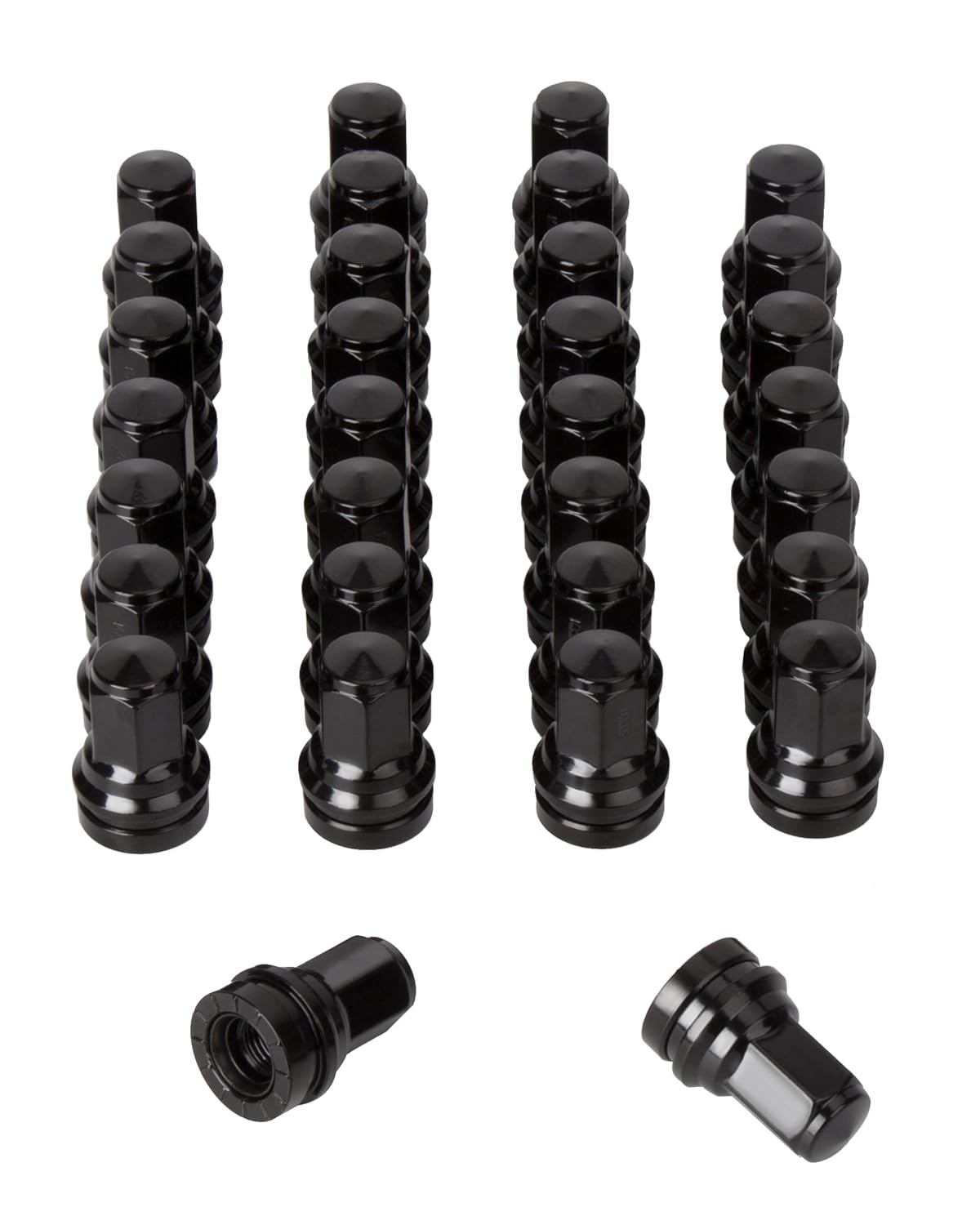 Tuercas de llanta negras de 14 x 1.5 pulgadas, 32 tuercas de rosca M14x1.5 OEM HCPZ-1012-B HCPZ-1012-A para Ford F250 F350 Super Duty 2017-2024,