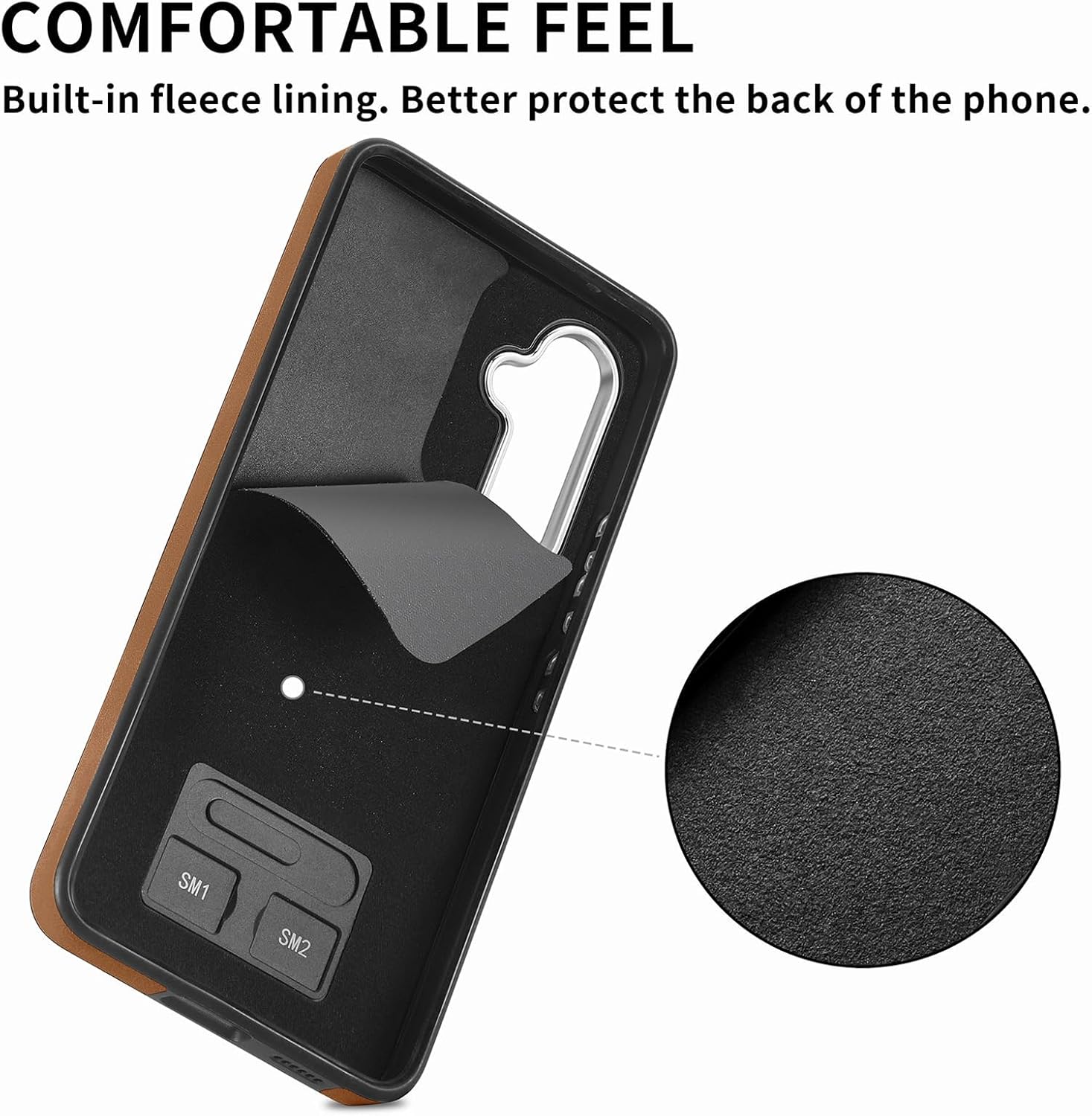 Asuwish Funda tipo cartera compatible con Samsung Galaxy A14M14 5G y protector de pantalla de vidrio templado, soporte para tarjetas, soporte
