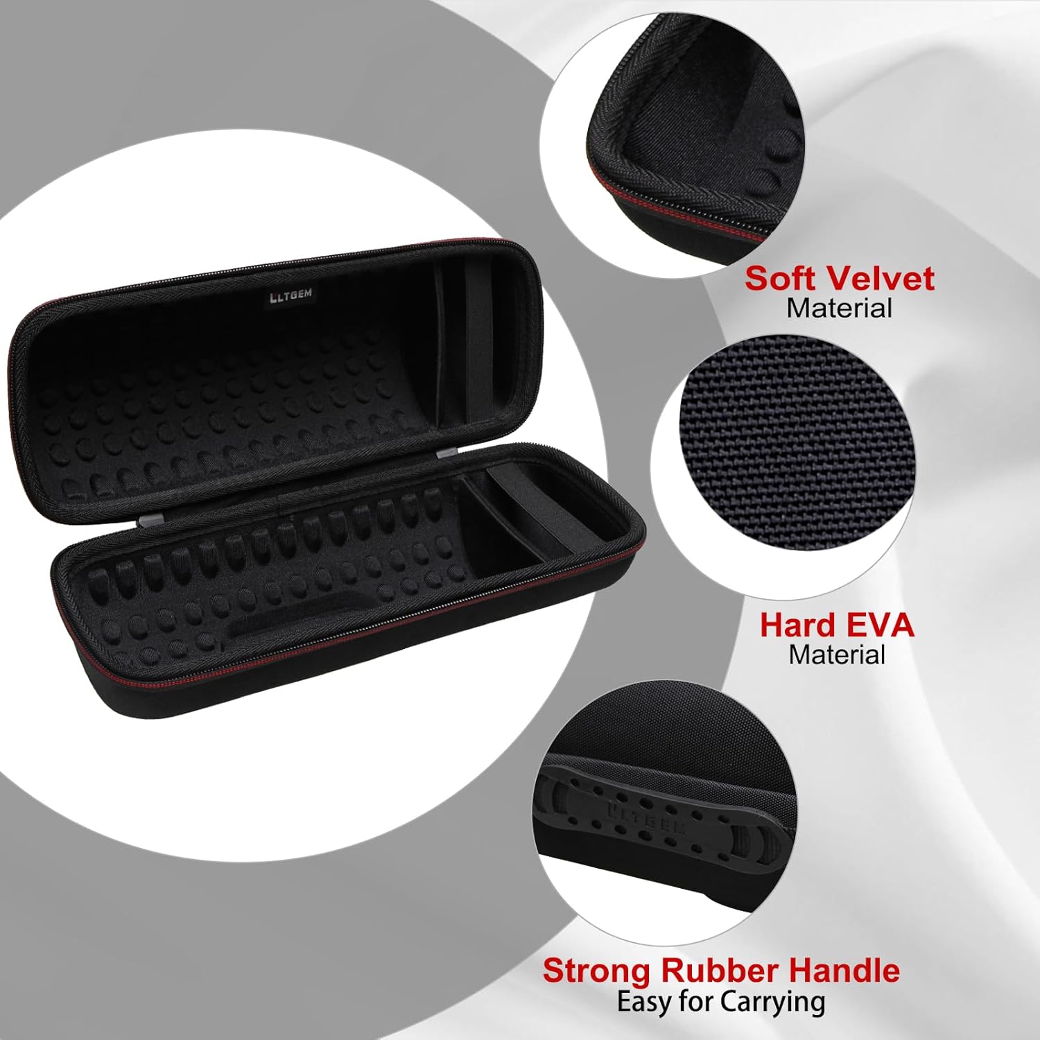 LTGEM Funda para JBL Charge 4JBL Charge 5 Funda de transporte para altavoces, bolsa protectora de viaje para almacenamiento duro, se adapta al