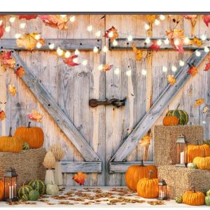 Alltten Fondos de Acción de Gracias de otoño de 7 x 5 pies, otoño, calabaza, cosecha, granero, fotografía, fondo, baby shower, calabaza, hojas de Alltten Fondos de Acción de Gracias de otoño de 7 x 5 pies, otoño, calabaza, cosecha, granero, fotografía, fondo, baby shower, calabaza, hojas de