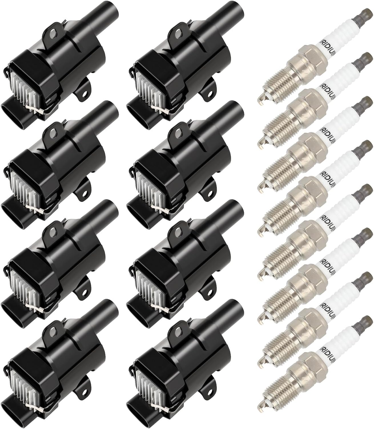 ECCPP 12622553 1 8 bobinas de encendido con 8 bujías de iridio para Chevrolet para Buick para Cadillac Tahoe Rainier Escalade Ascender 4.8L 5.3L