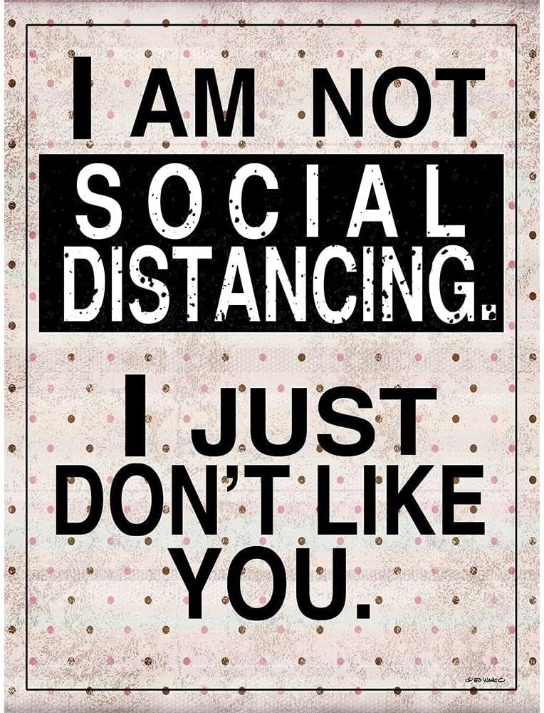 ArtDirect Social Distancing 15×18 Gallery Wrapped Canvas Museum Art by Wargo, Ed