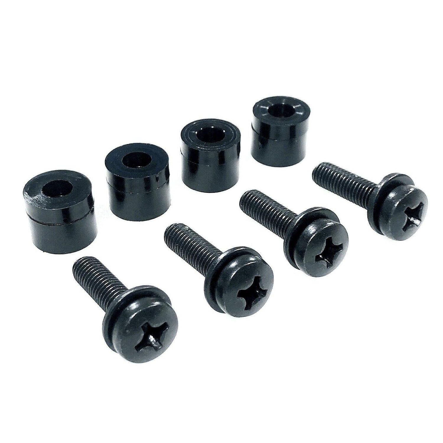 Tornillos de montaje en pared M8 compatibles con instalaciones Samsung de 0.433-0.512 in (paso de 0.049 in) kit completo con tornillos, arandelas y