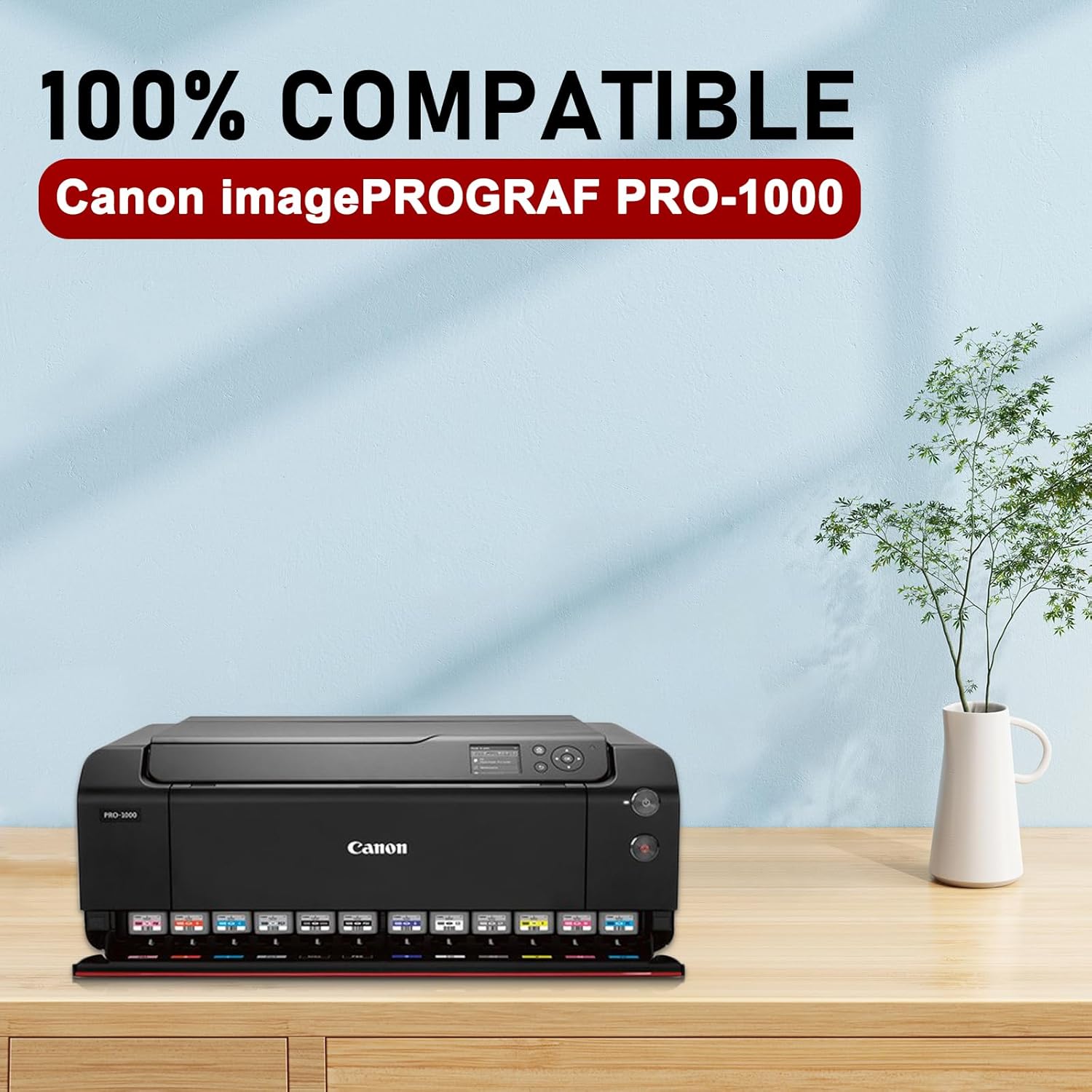 PFI-1000 – Cartucho de tinta compatible con impresora Canon imagePROGRAF PRO-1000, tanque de tinta individual, 2.7 fl oz, pigmento (paquete de 1