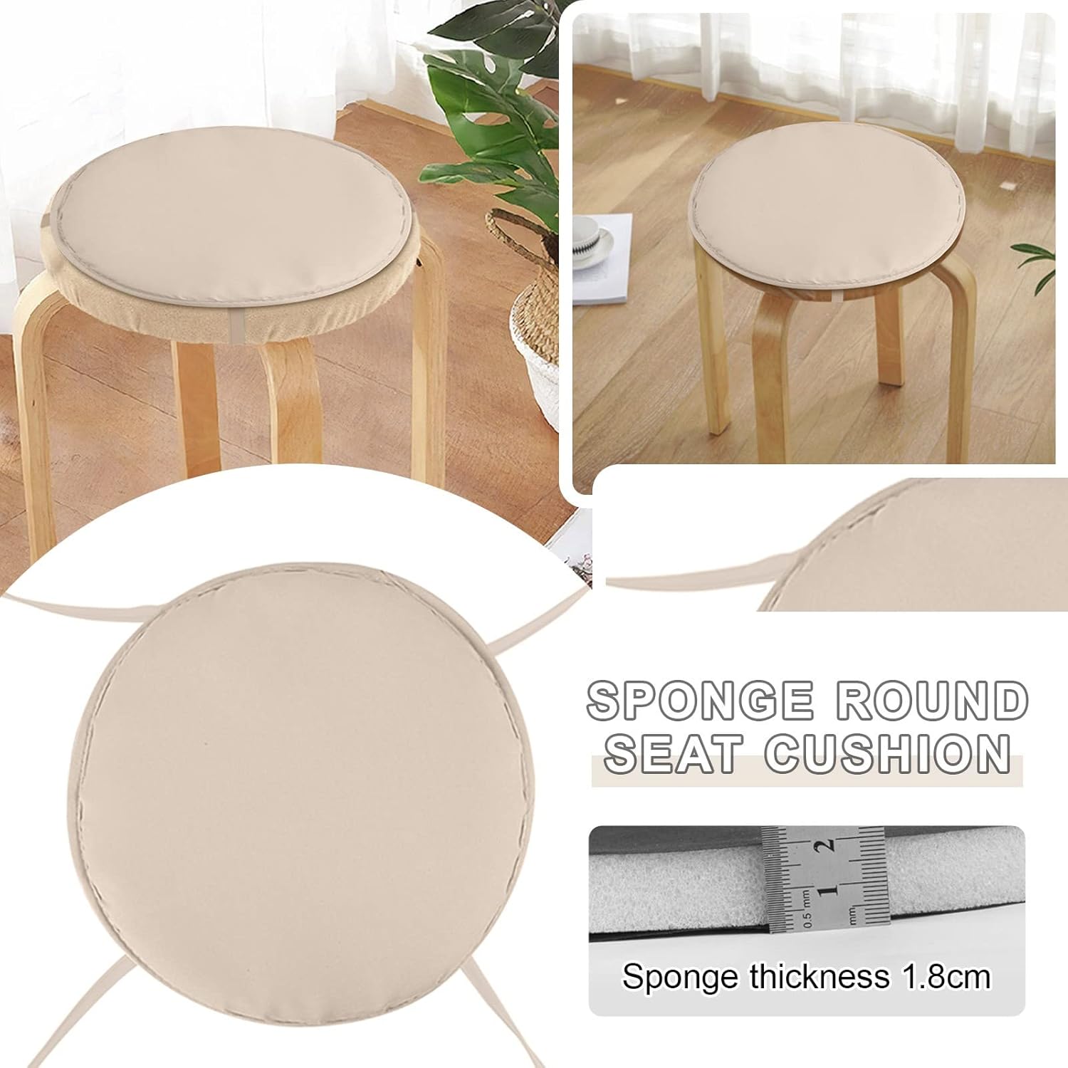 Cojines de silla para sillas de comedor, cojines de silla para sillas de comedor, cojín de silla de oficina, almohadillas suaves antideslizantes
