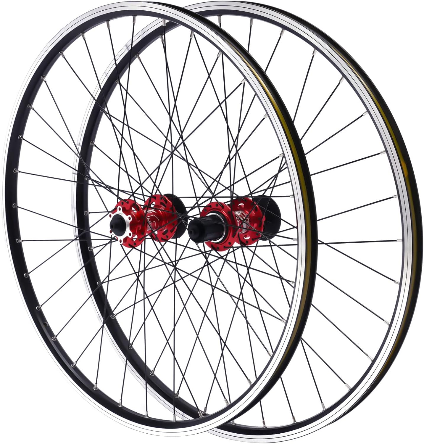 Juego de ruedas para bicicleta de montaña, 27.5 pulgadas, 12 velocidades, aleación de aluminio, freno de disco MTB, freno de disco negro de seis