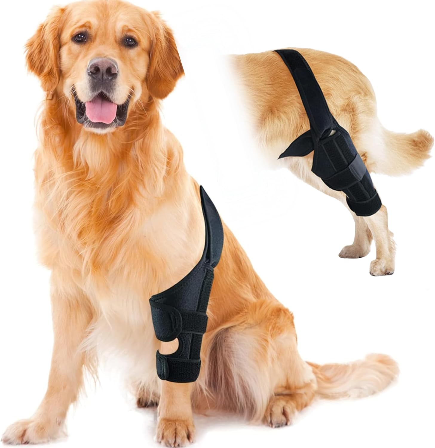 HVSun Rodillera para perro para pierna trasera y trasera, soporte para perro ACL CCL Lesión del ligamento cruzado dolor articular y dolor muscular