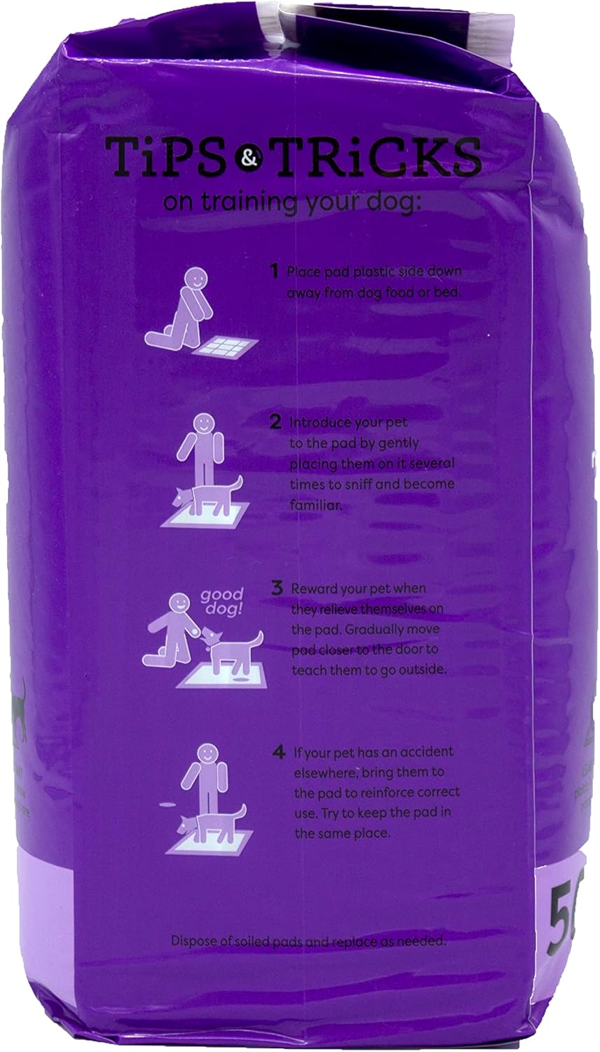 Wags & Wiggles FF9573PCS4 – Almohadillas de entrenamiento para perros, 50 unidades, paquete de 4 unidades, almohadillas de entrenamiento para perros