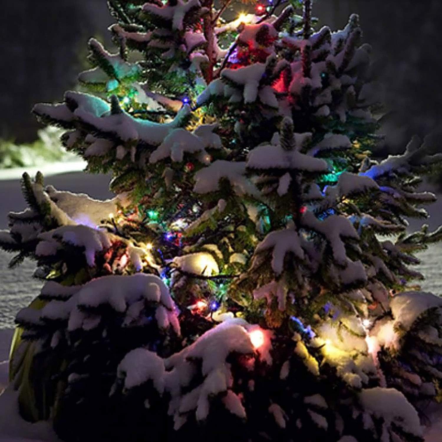 Paquete de 2 tiras de luces solares, 8 modos de 42 pies, 100 luces LED impermeables para jardín, árbol, patio, Navidad, boda, fiesta (multicolor)