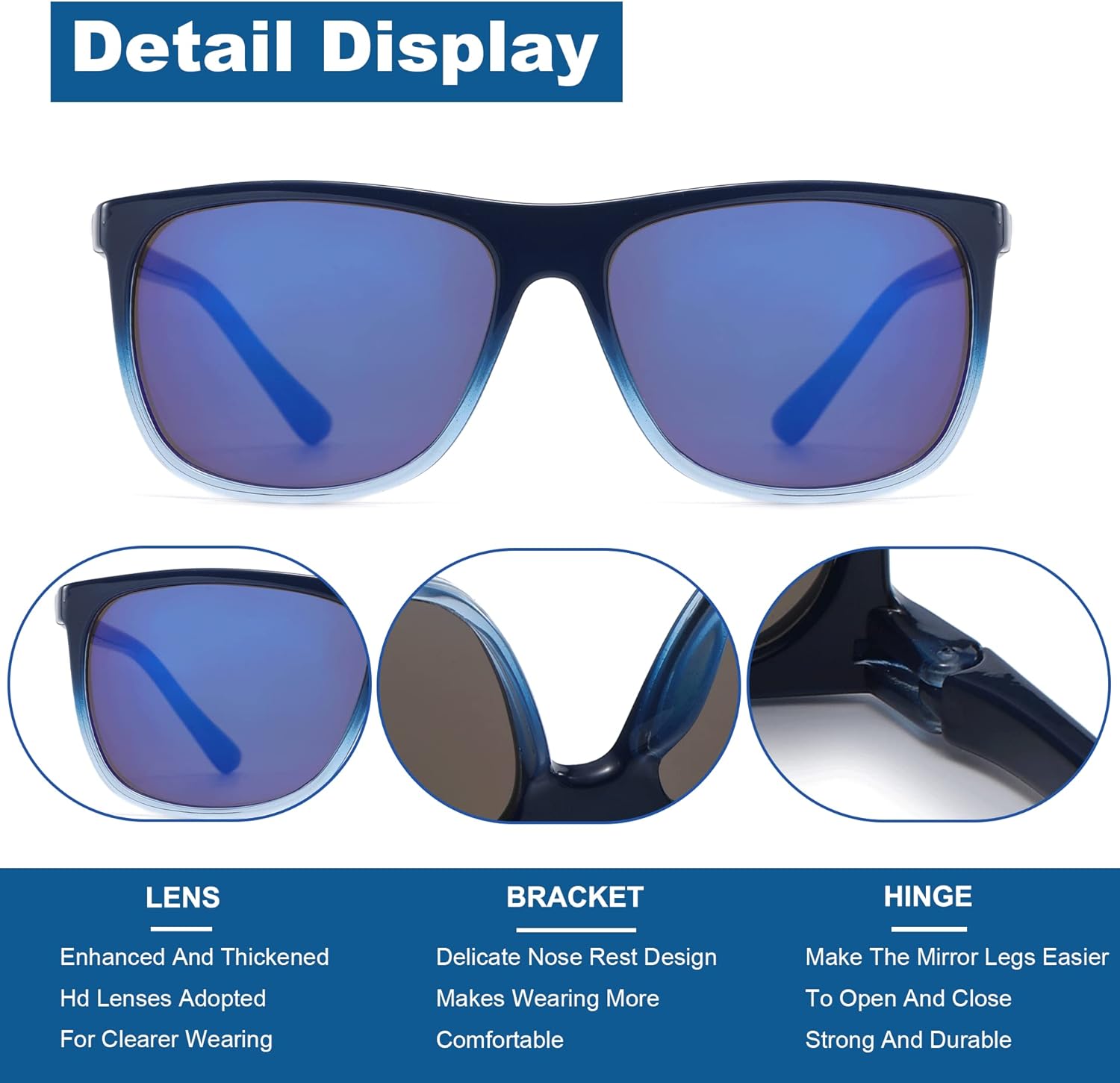 AOSM Classic Round Sunglasses for Women Men Retro Vintage Shades Parent-child Sun Glasses UV400 Protection Plastic Frame