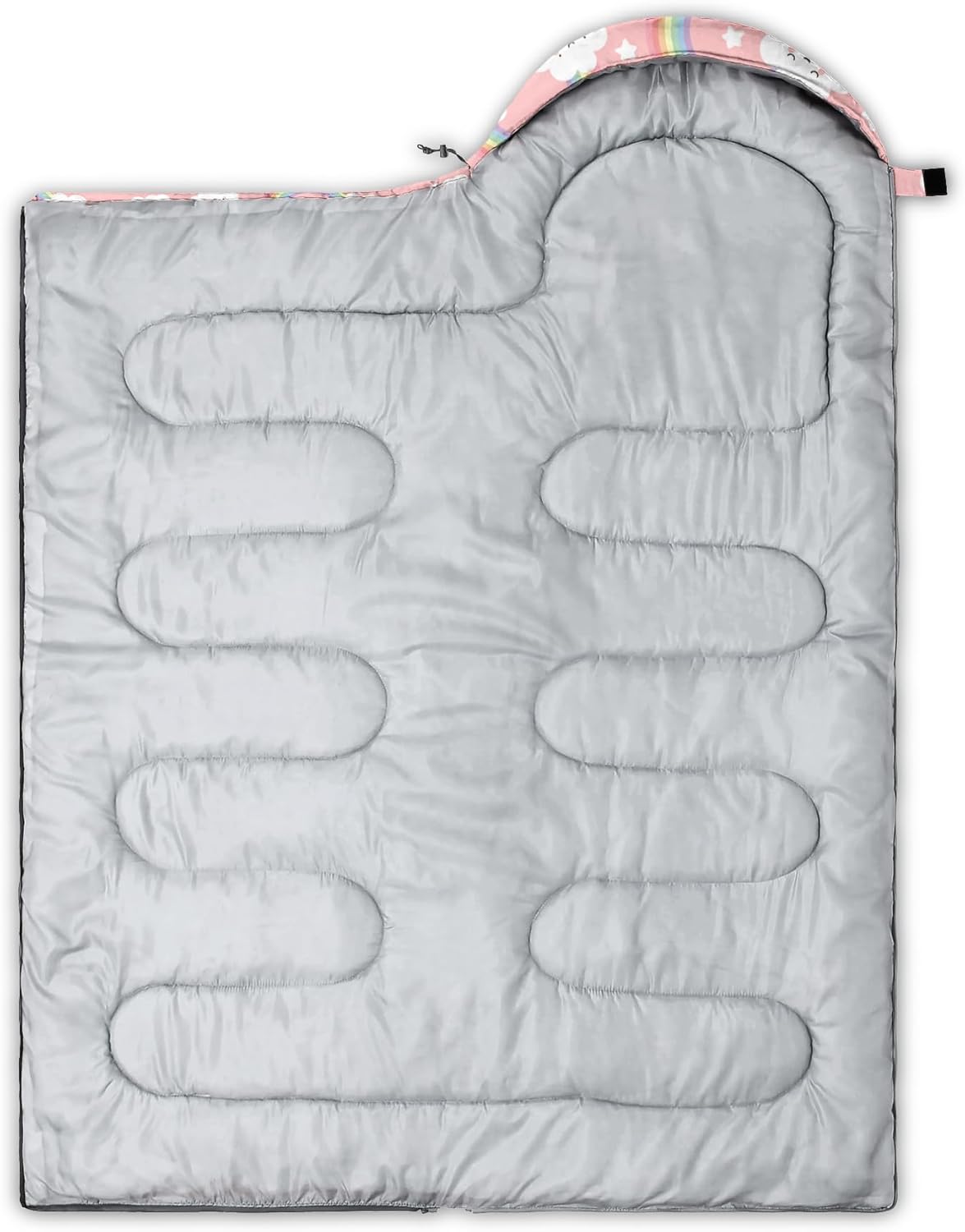 AILONEN Saco de dormir con bolsa de transporte compacta, para adultos, niñas, niños, pijamadas, viajes, al aire libre, impermeable y ligero, saco de