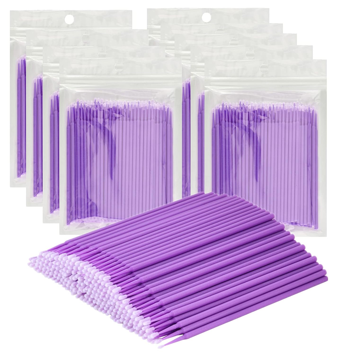 1000 microaplicadores desechables para extensiones de pestañas, aplicadores dentales, aplicadores de micro hisopos, aplicadores de micro pestañas,