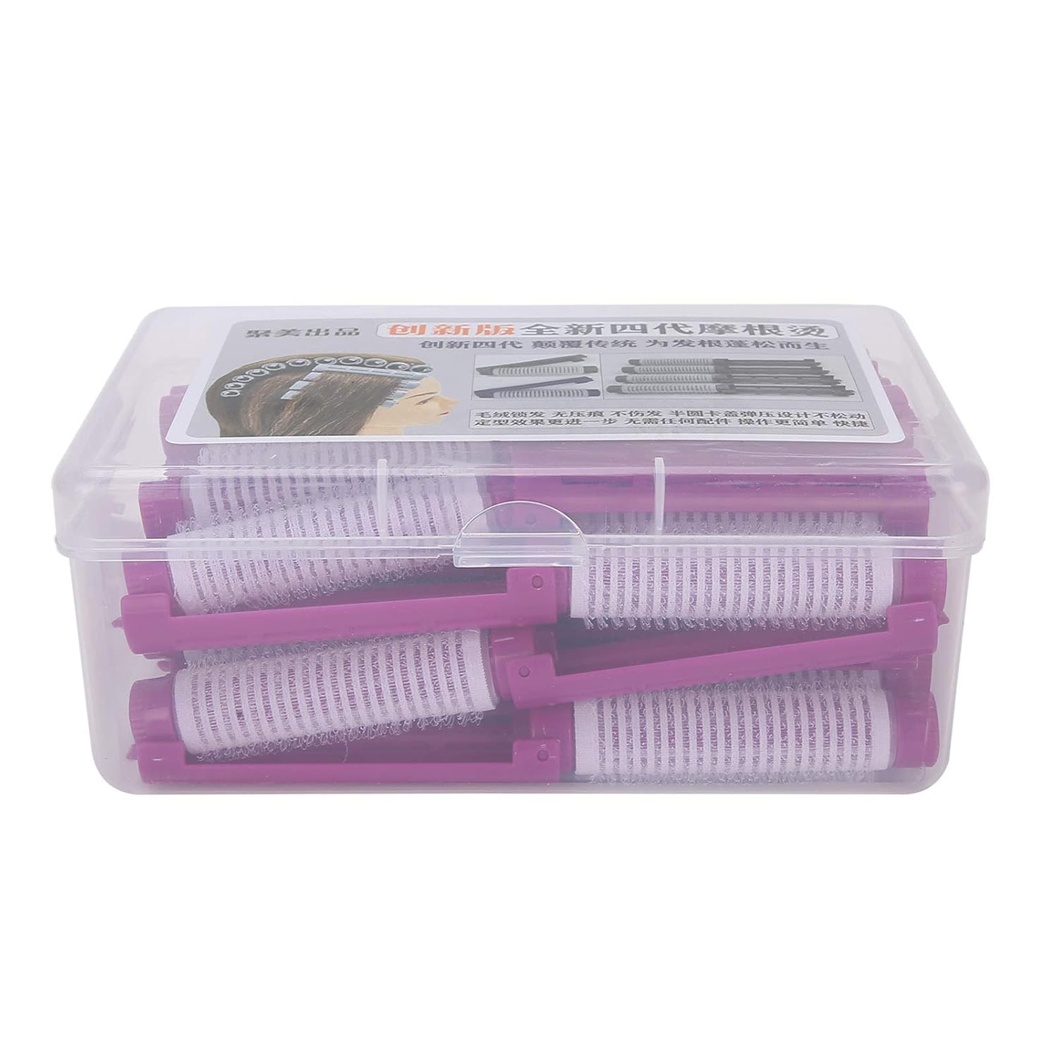 Uxsiya Juego de 20 rodillos para el cabello, varillas de permanente, esponjosas, rizadores de pelo, kit de herramientas de peluquería para niñas y