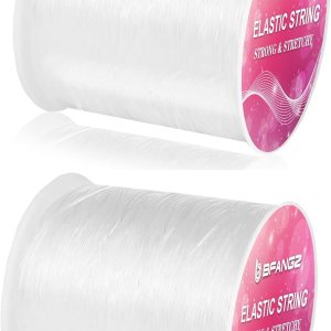 Cuerda de pulsera, cuerda elástica de 0.031 pulgadas para hacer joyas, pulseras, collares, cuentas, cuerda elástica transparente para hacer (656.2 Cuerda de pulsera, cuerda elástica de 0.031 pulgadas para hacer joyas, pulseras, collares, cuentas, cuerda elástica transparente para hacer (656.2