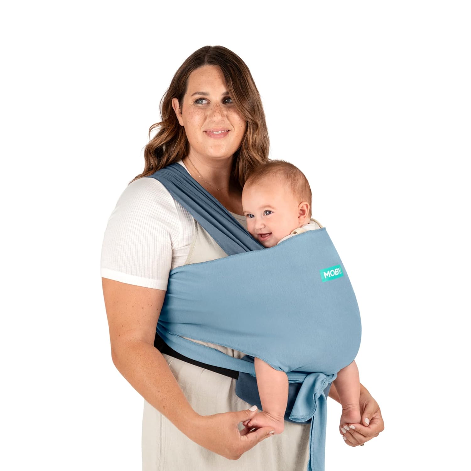 Moby Portabebés fácil de envolver  Portabebés y envoltura en uno para madres, padres y cuidadores  Diseñado para recién nacidos, bebés y niños