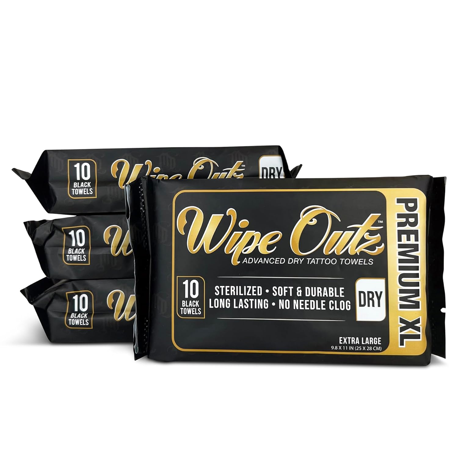Wipe Outz Toallas de tatuaje extragrandes DRY  Toallitas de tatuaje premium para durante el cuidado posterior de tatuajes, Pmu y tatuajes  Toallitas