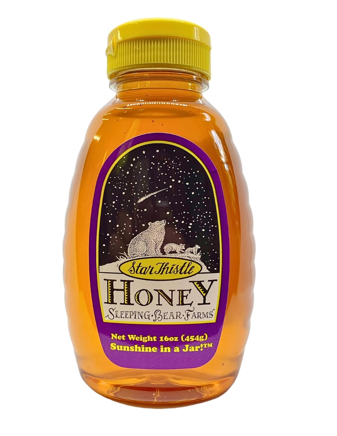 Miel de cardo estrellado, botella de 16 onzas, sin pasteurizar, sin mezclar, sin aditivos, miel de Michigan pura