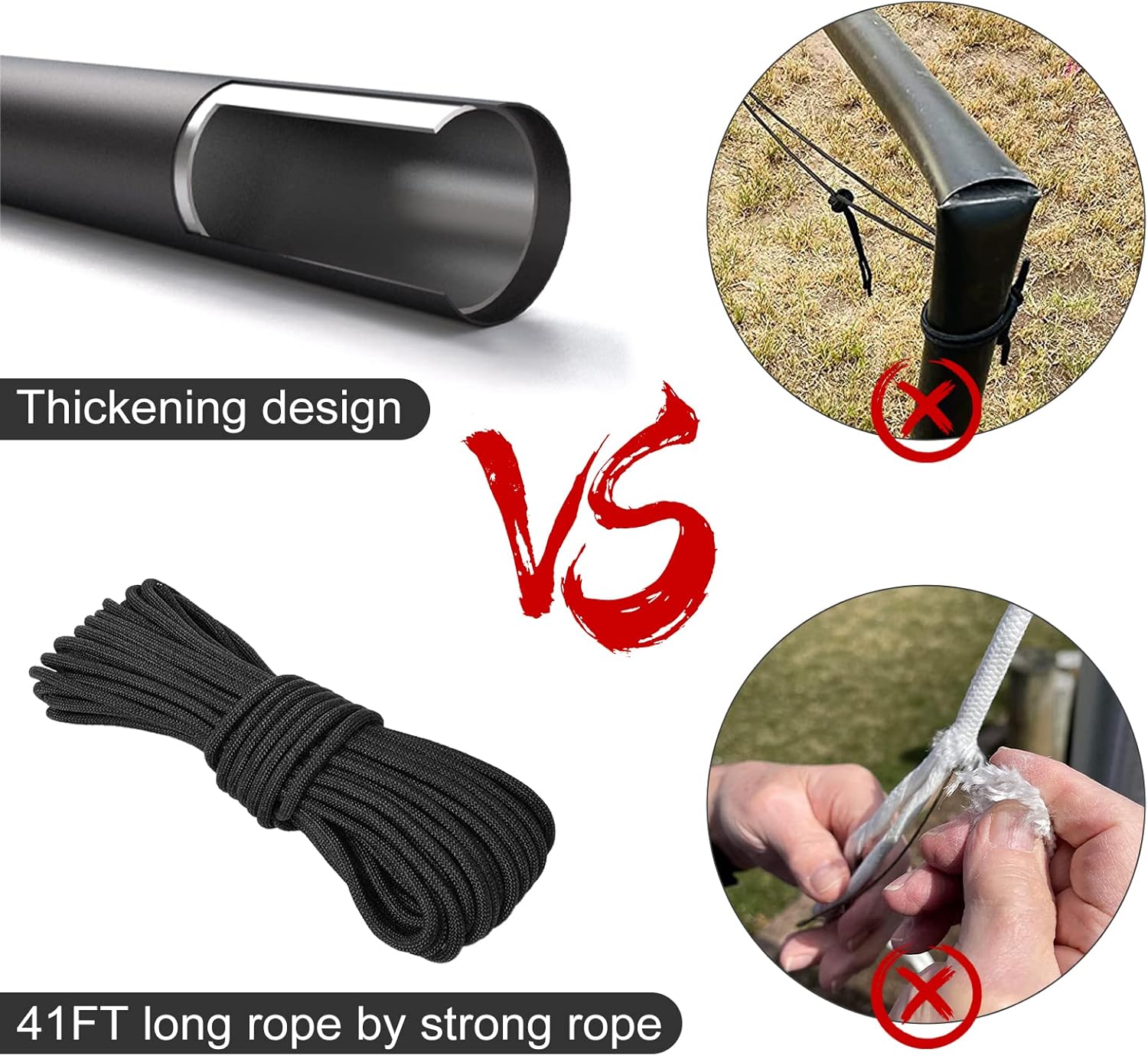 NELXINJO Kit de asta de bandera seccional de 25 pies, asta de bandera de aluminio resistente para exteriores, parte superior de bola negra, bandera