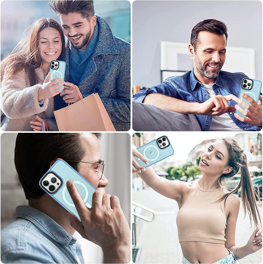 ZIYE Funda magnética para iPhone 13 Pro Max compatible con MagSafe, agradable a la piel, con protección de cámara, funda protectora de TPU de lujo,