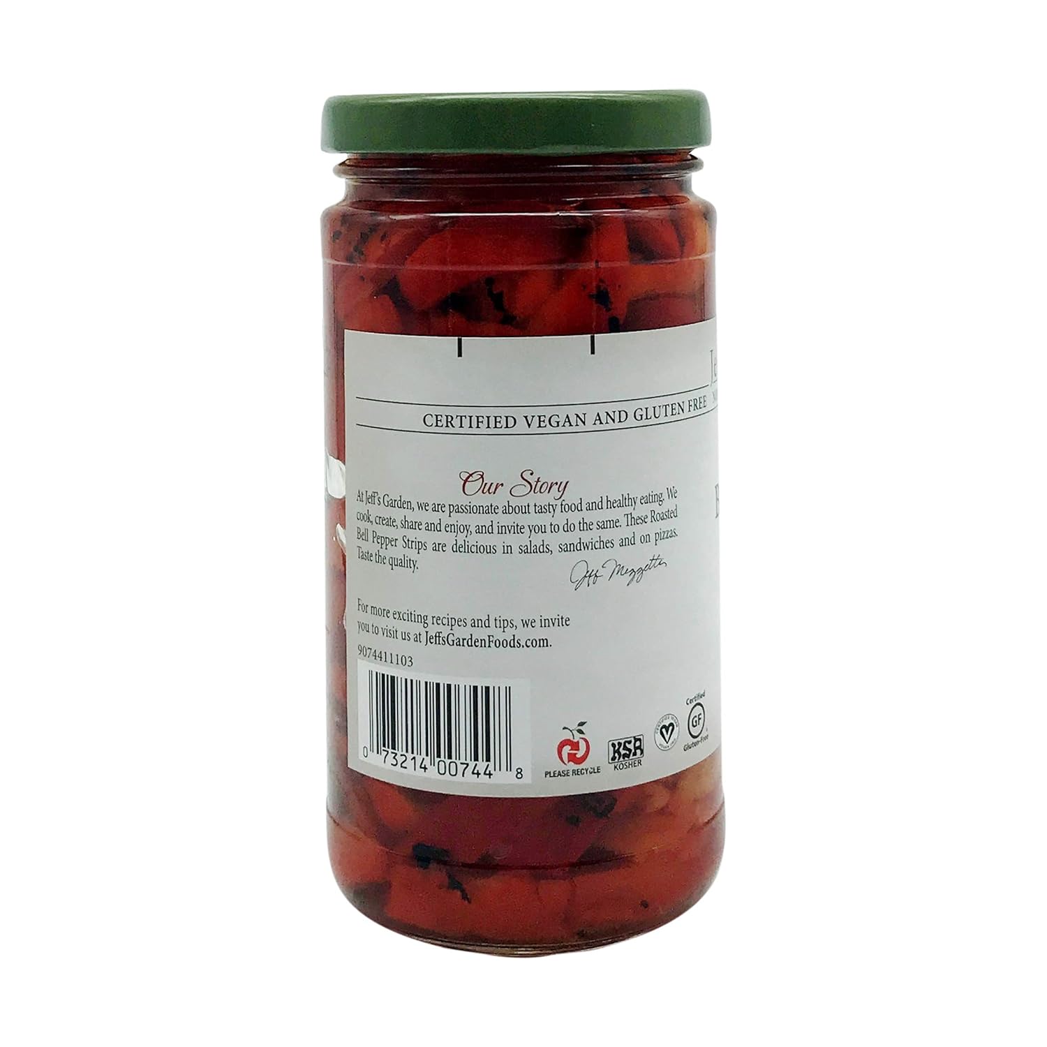 Jeffs Naturals – Tiras de campana tostada con pimienta, 12 onzas