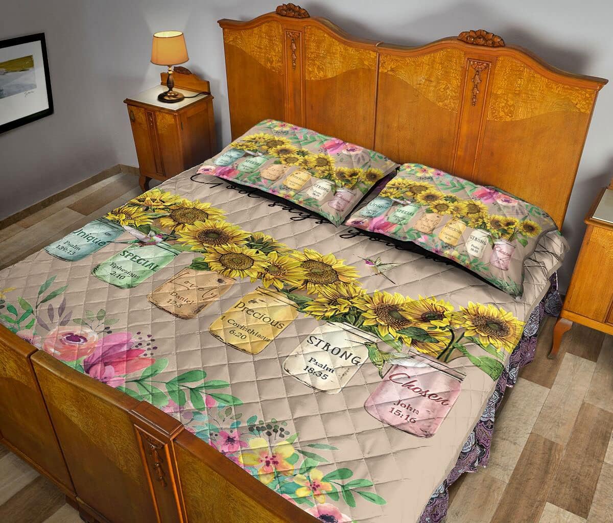 OhaPrints God Says You are – Juego de edredón y fundas de almohada, juego de ropa de cama y funda de almohada, tamaño King, Queen, doble,