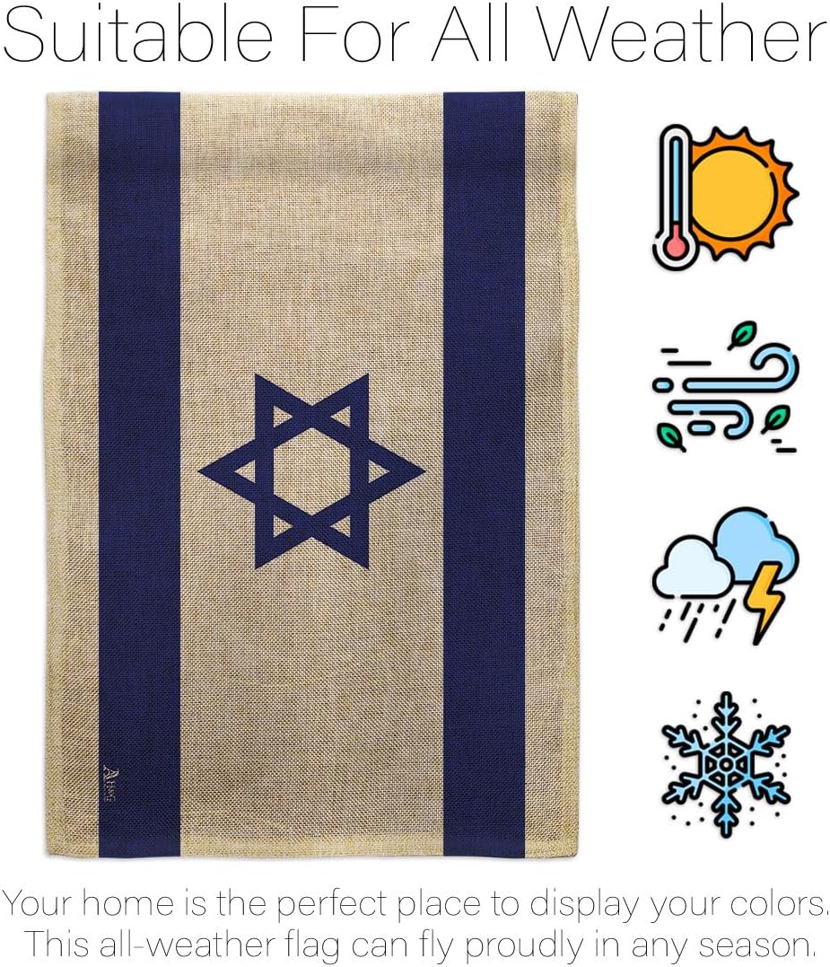 Bandera de Israel Bandera de arpillera israelí Bandera de pared césped, puerta de habitación, póster al aire libre, tapiz interior para el hogar,