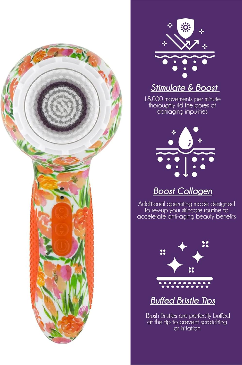Michael Todd Beauty Soniclear Elite – Sistema de cepillo de limpieza facial – 6 velocidades – Cepillo de limpieza facial y exfoliante corporal