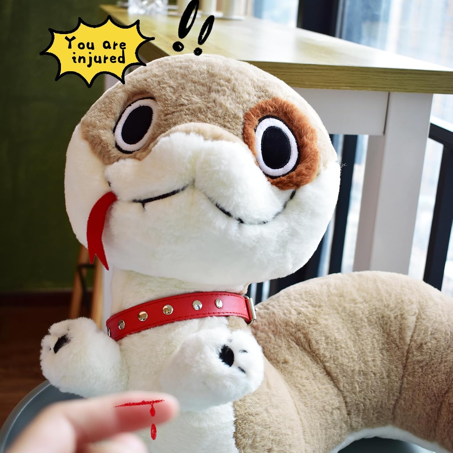 Juguete de peluche de serpiente, original de serpiente y perro, juguetes de peluche de animal de peluche, cachorro de serpiente para niñas y niños,