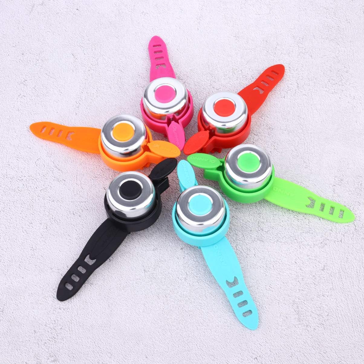 BESPORTBLE Timbre de bicicleta para niños y niñas, campana de bicicleta ajustable, duradero, universal, color negro