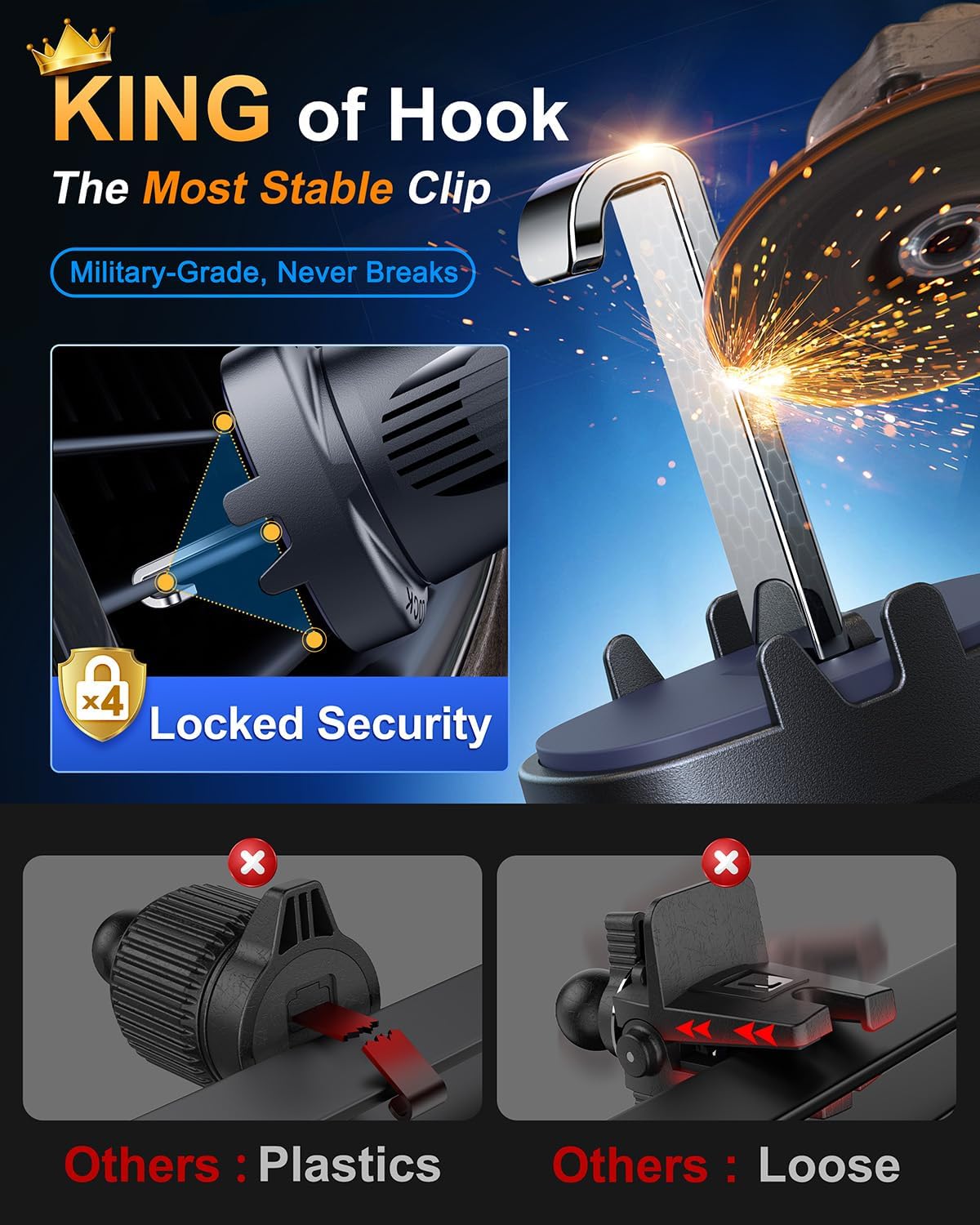 2024 más reciente actualizado para MagSafe Car Vent Mount HTU Los mejores imanes Soportes de teléfono de automóvil para iPhone, gancho de metal,