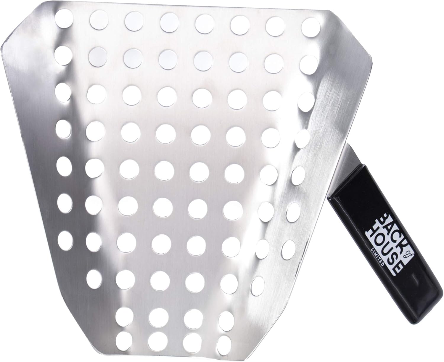 Popcorn Speed Scoop – Cuchara perforada de acero inoxidable de llenado rápido para bolsas, cubos y cajas, elimina los granos sin reventar,