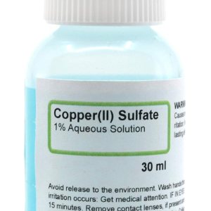 Innovating Science Sulfato de cobre (II), solución acuosa al 1%, 1 fl oz (1.0 fl oz) – The Curated Chemical Collection Innovating Science Sulfato de cobre (II), solución acuosa al 1%, 1 fl oz (1.0 fl oz) – The Curated Chemical Collection