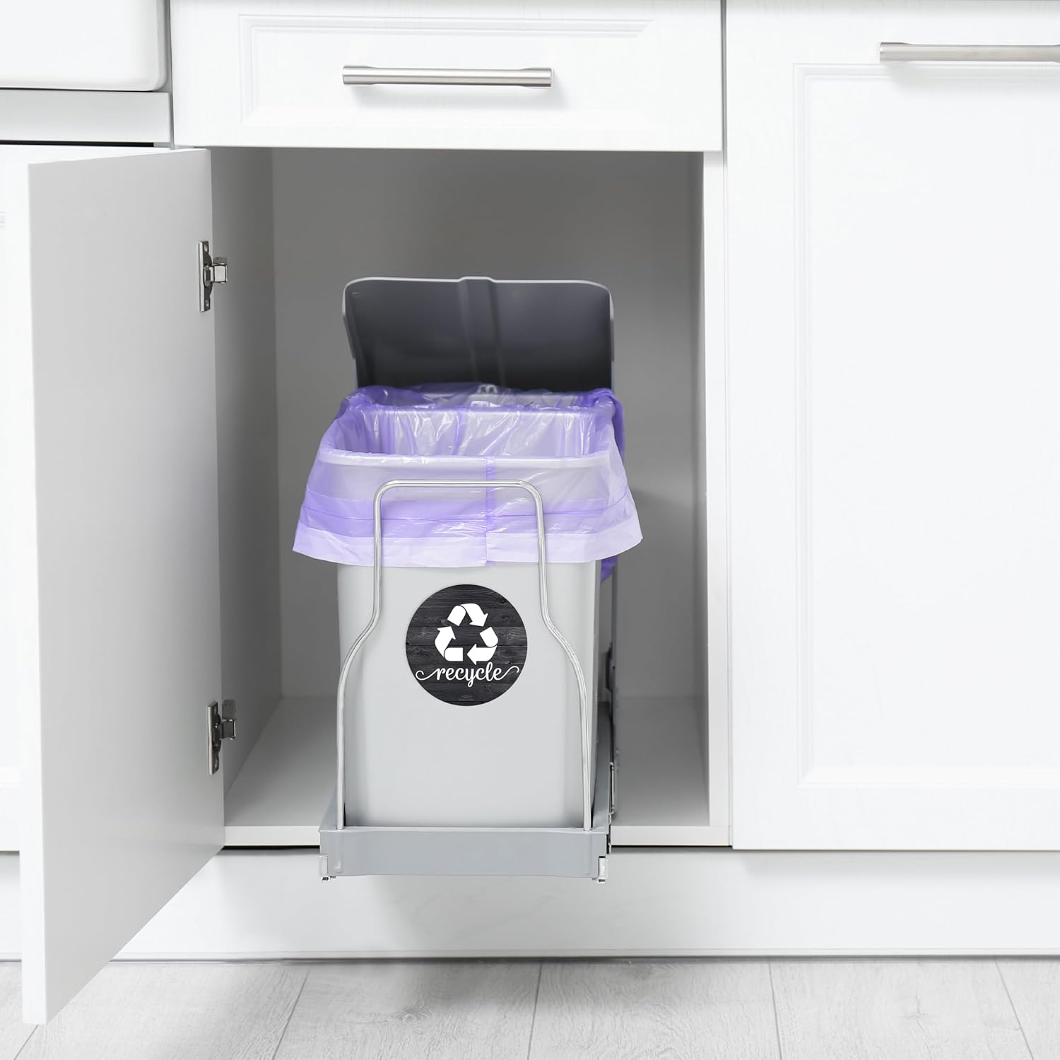 Imanes rústicos de reciclaje de basura para basura de cocina y papelera de reciclaje, imán de símbolo de logotipo de bote de basura de granja, imán