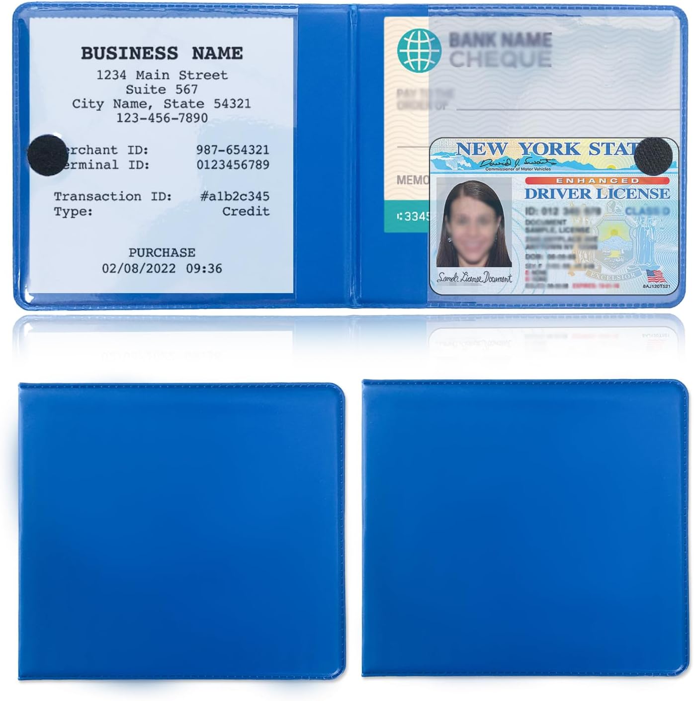 Paquete de 2 soportes de seguro de registro de automóvil, organizador esencial de guanteras de tarjetas de automóvil, accesorios interiores de