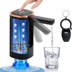 Dispensador de agua plegable eléctrico ultrapuro de 5 galones con abrebotellas multifuncional, bomba automática de botella de agua portátil de carga Dispensador de agua plegable eléctrico ultrapuro de 5 galones con abrebotellas multifuncional, bomba automática de botella de agua portátil de carga