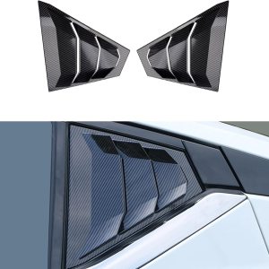 Persianas triangulares de vidrio para ventana lateral trasera, estilo carreras, para Nissan Altima 2019, 2020, 2021, 2022, fibra de carbono ABS, 2 Persianas triangulares de vidrio para ventana lateral trasera, estilo carreras, para Nissan Altima 2019, 2020, 2021, 2022, fibra de carbono ABS, 2