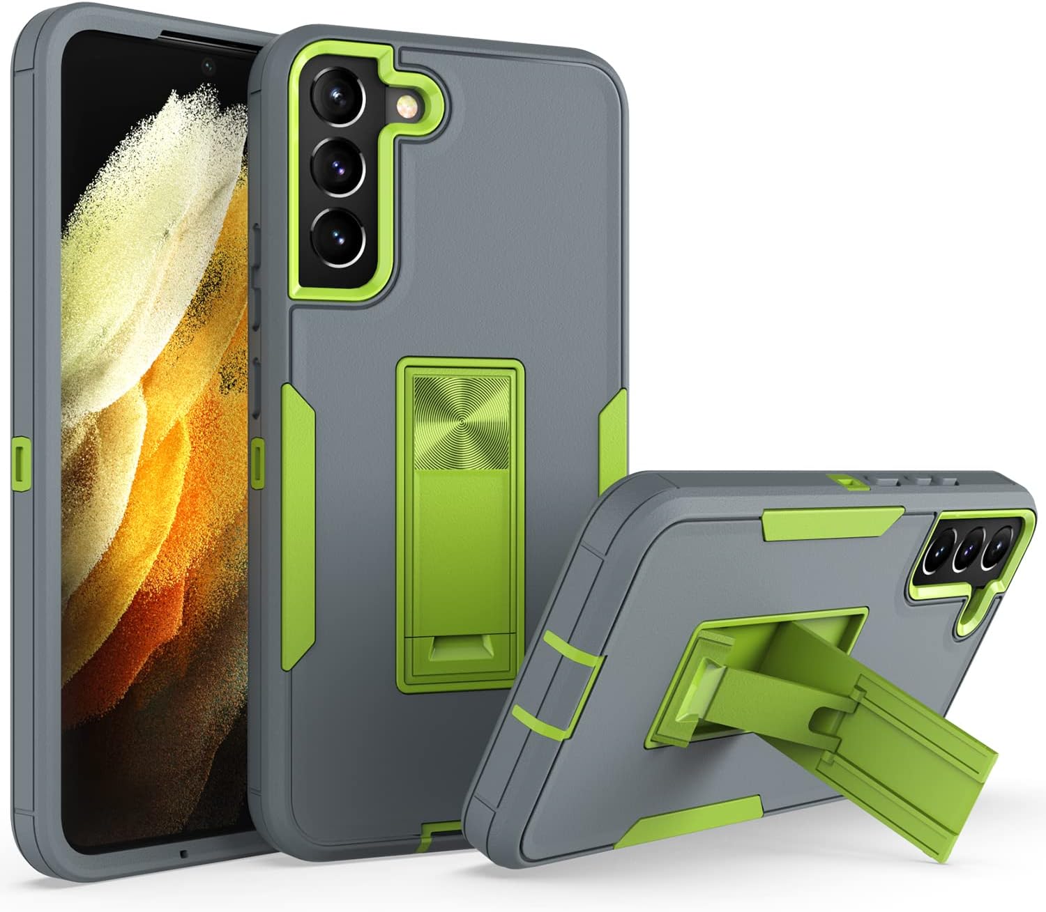 wulibox Funda de diseño profesional para Samsung Galaxy S22 Plus con soporte, protección contra caídas, apta para montaje magnético de automóvil, no