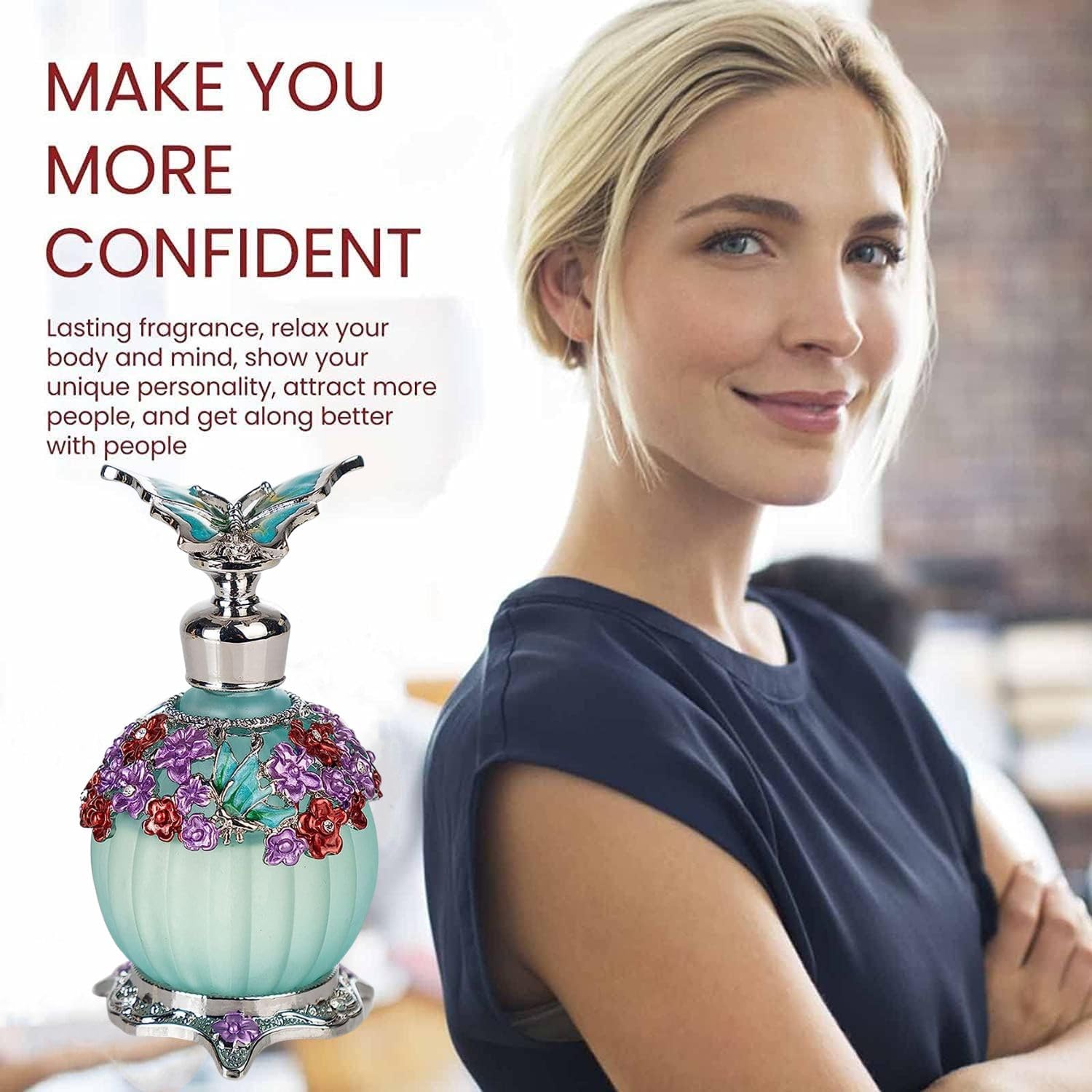 Perfume árabe concentrado aceite de perfume, 0.8 fl oz musulmán Eau de Parfum Toilette Halal Dubai Lujoso Perfume Aceite, Perfume de larga duración